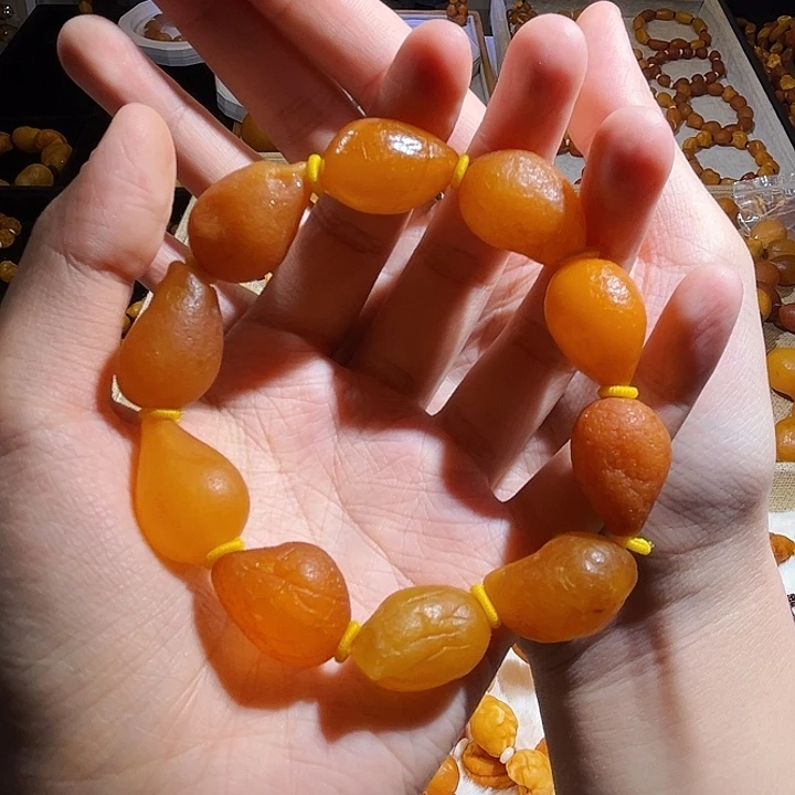 手链琥珀未镶嵌蜜蜡海漂手串