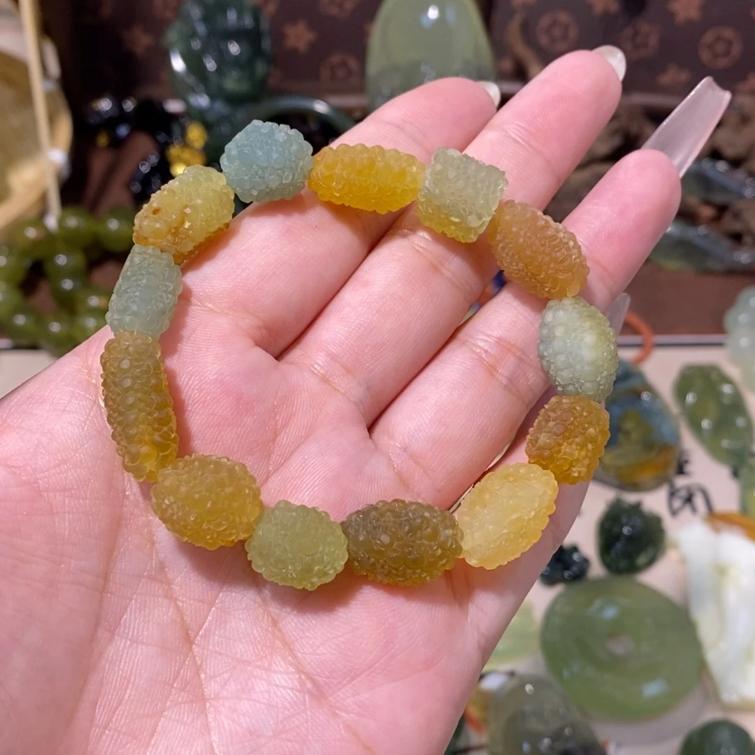 未镶嵌蛇纹石玉手链