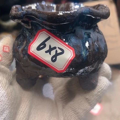 红陶粗陶花盆手工