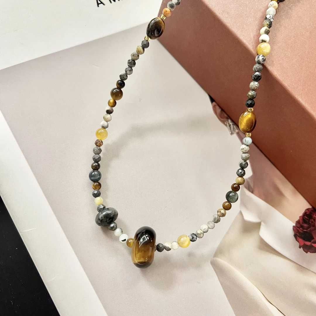 钛钢项链 L【年轮】时尚百搭原创休闲串珠项链