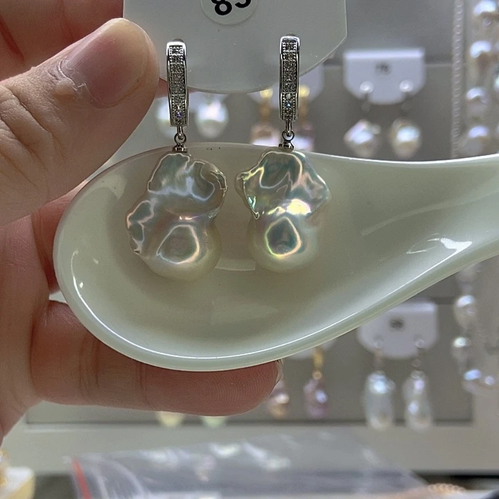 小***栗淡水珍珠银S925镶嵌颈饰85
