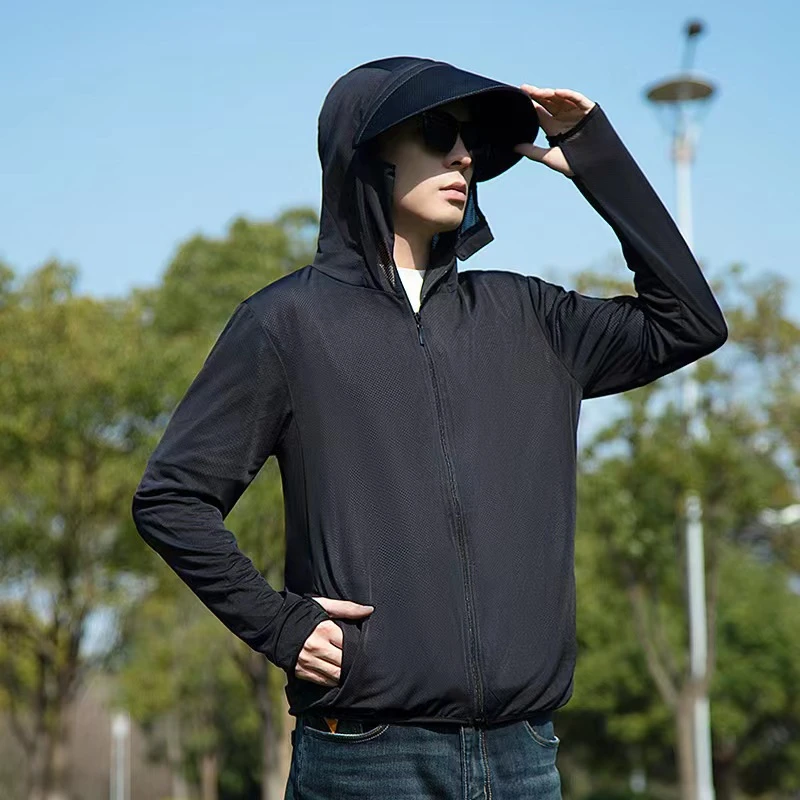 UPF50+冰丝防晒衣男女防紫外线轻薄款透气外套2024新款夏季钓鱼服