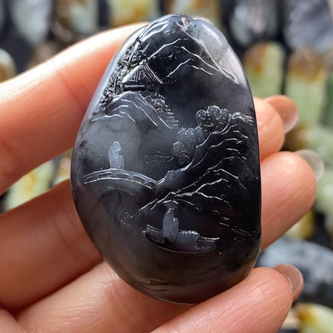 和田玉未镶嵌挂件