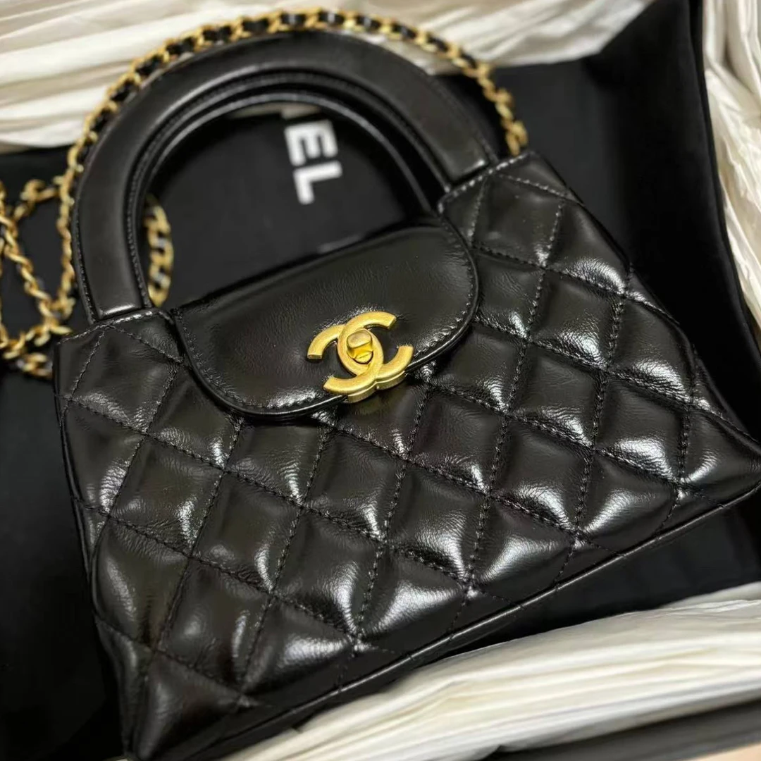 99新 Chanel/香奈儿 多多奢品/香奈儿黑金kelly大号手提挎包/99新