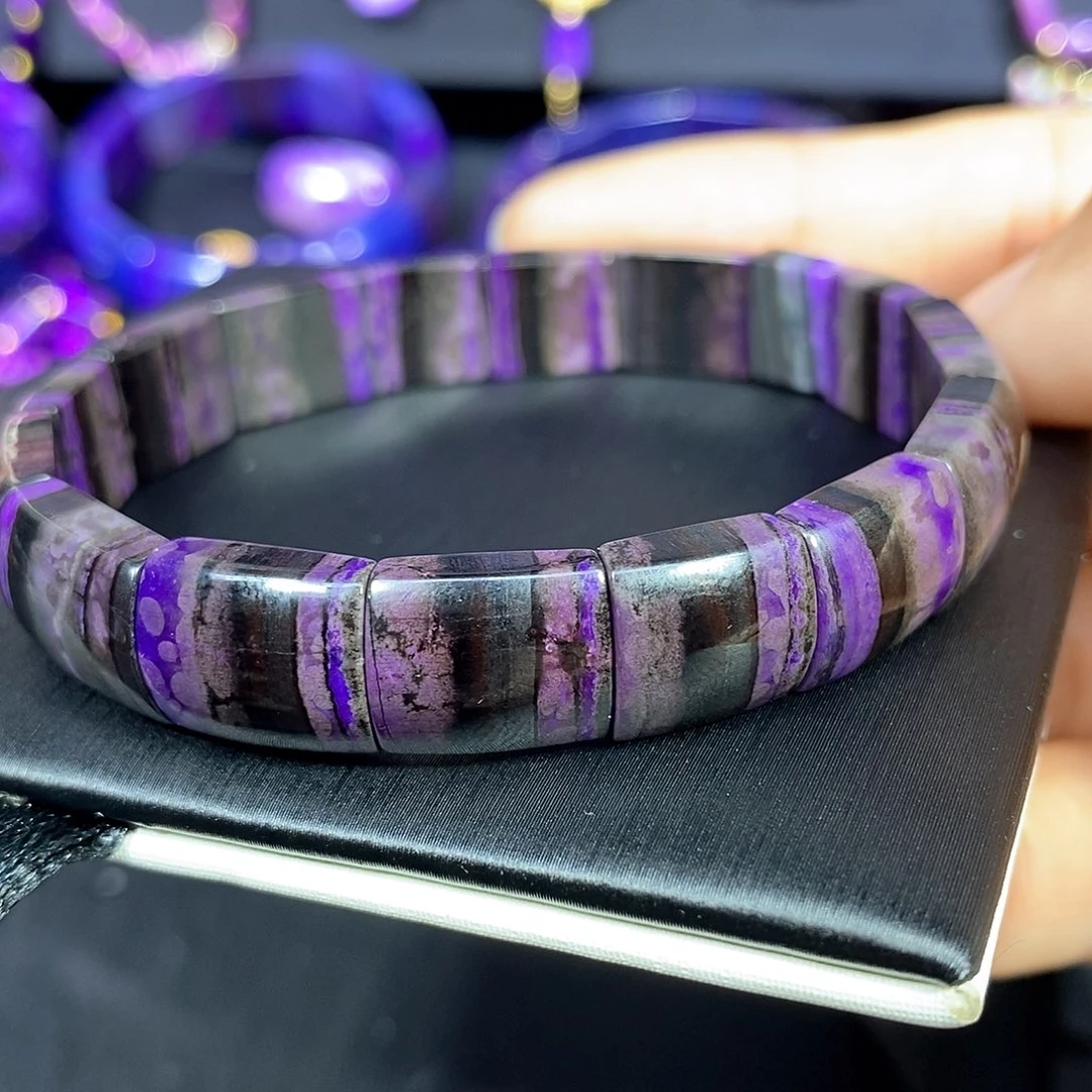 苏纪石（舒俱来）未镶嵌南非舒俱来皇家紫镯排