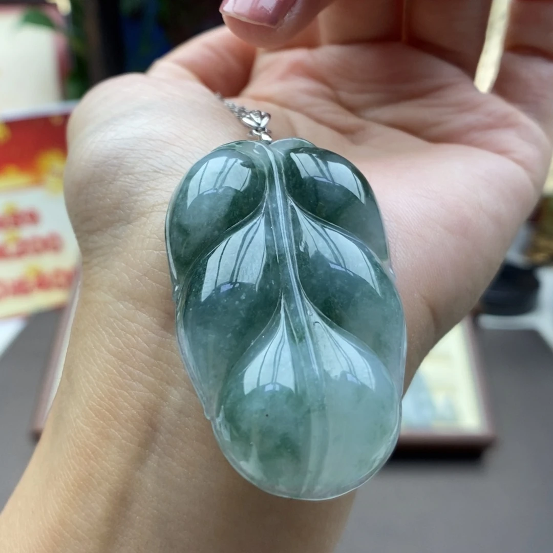 翡翠银S925镶嵌颈饰吊坠