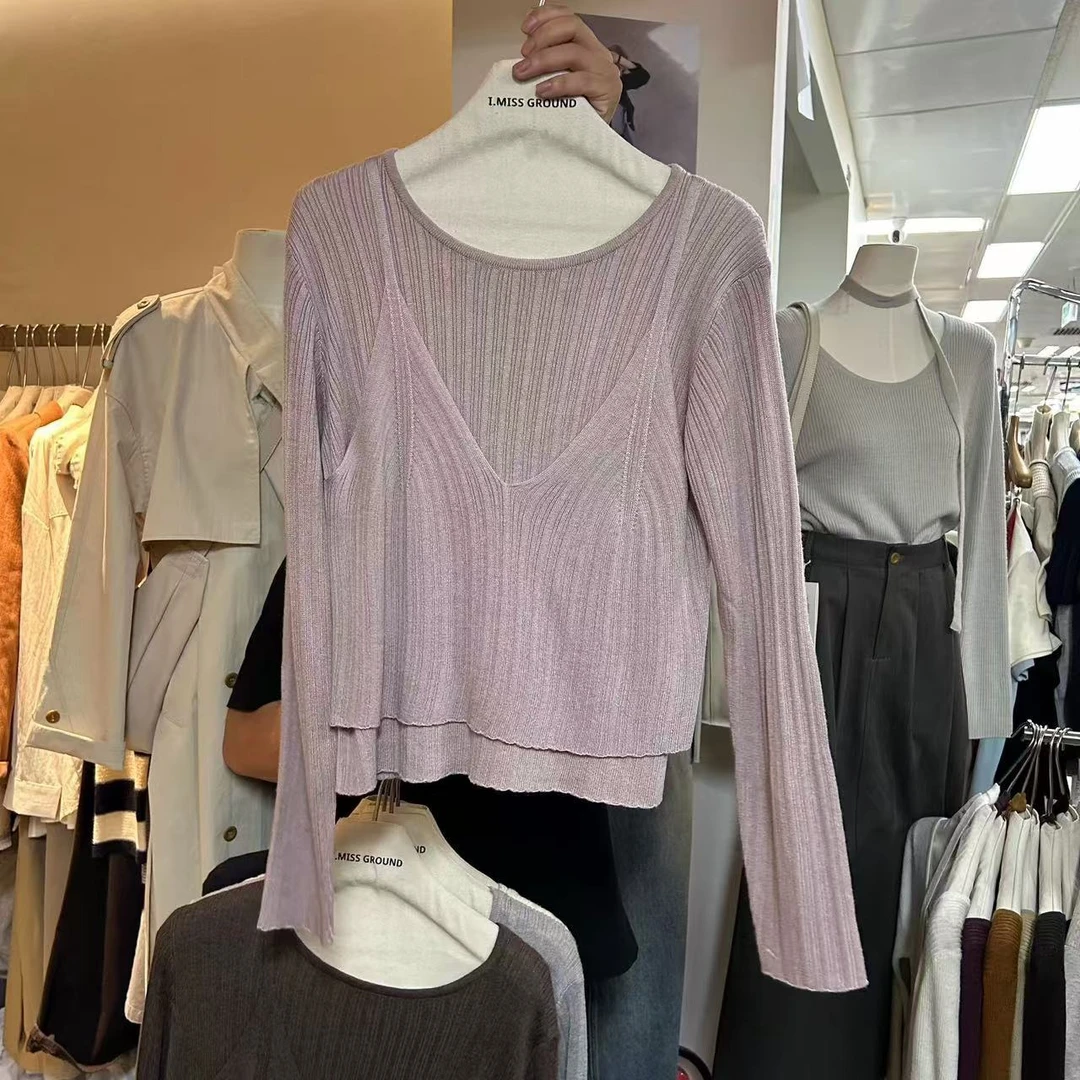 ZZS5011 质感棒十三行IMISS家春款休闲百搭长袖针织衫 50