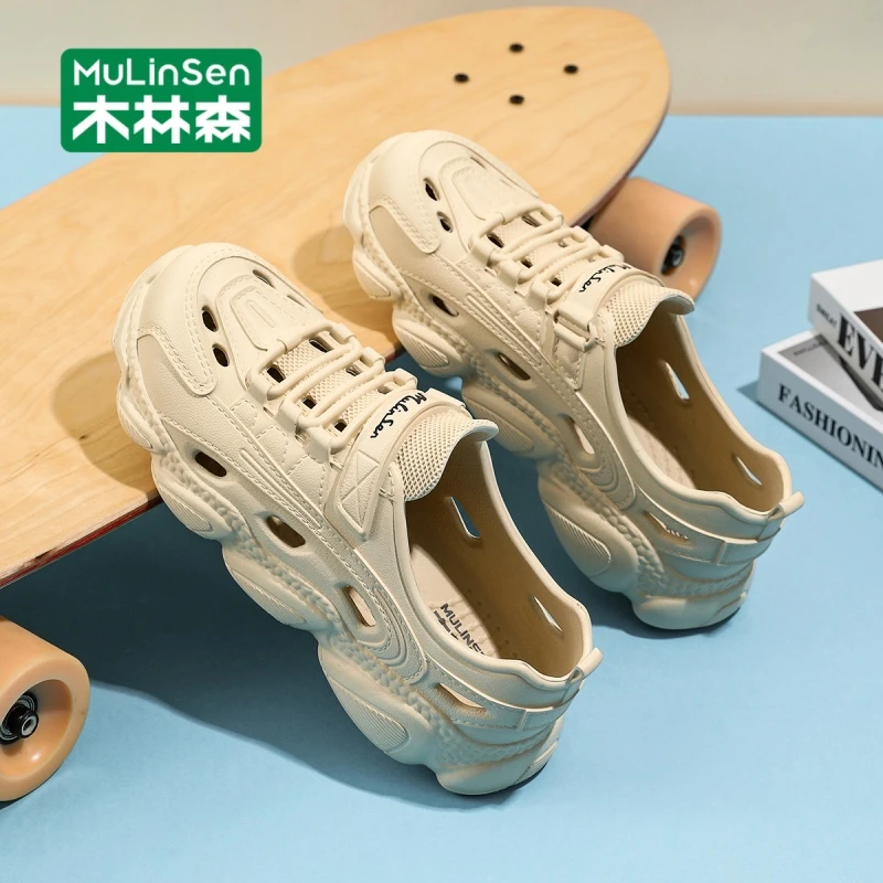 木林森洞洞鞋男夏季新款外穿防滑踩屎感运动包头拖鞋户外沙滩凉鞋