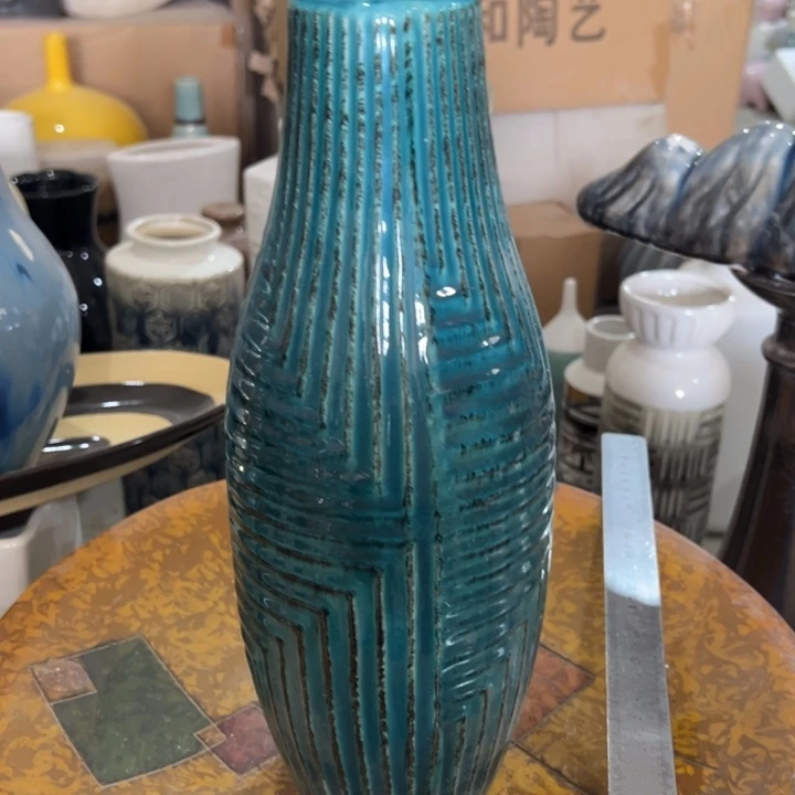 陶瓷花瓶摆件外贸出口（微瑕）高35口5公分