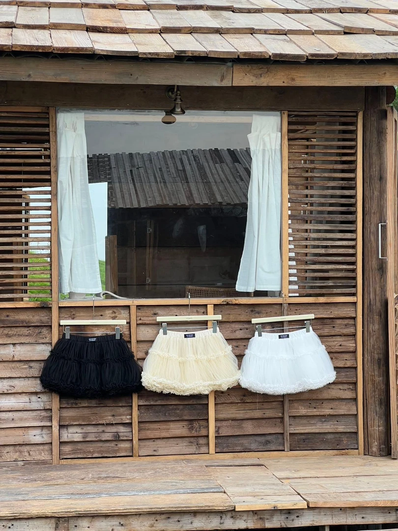 【赵小小&洛可可情书】甜辣网纱花边团穿搭防走光蓬蓬半身裙R-96086