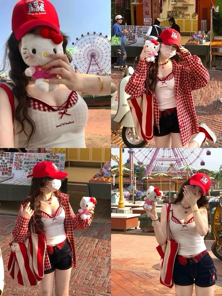 【501-550】默认微瑕夏季辣妹吊带短袖女