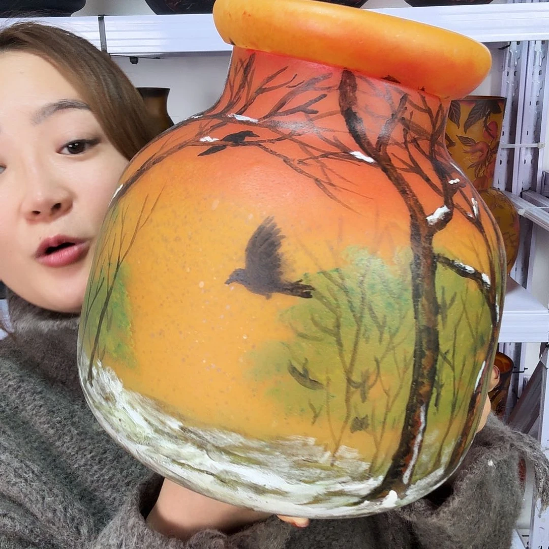 琉璃紫*花琉璃霞光花瓶