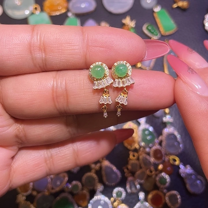 翡翠银S925镶嵌颈饰