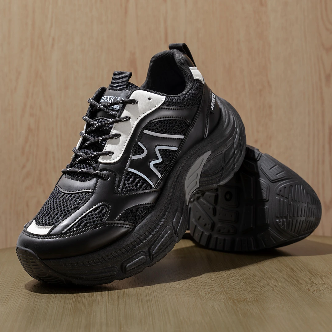 男鞋休闲鞋子男士透气飞织网布鞋男老爹跑步运动鞋