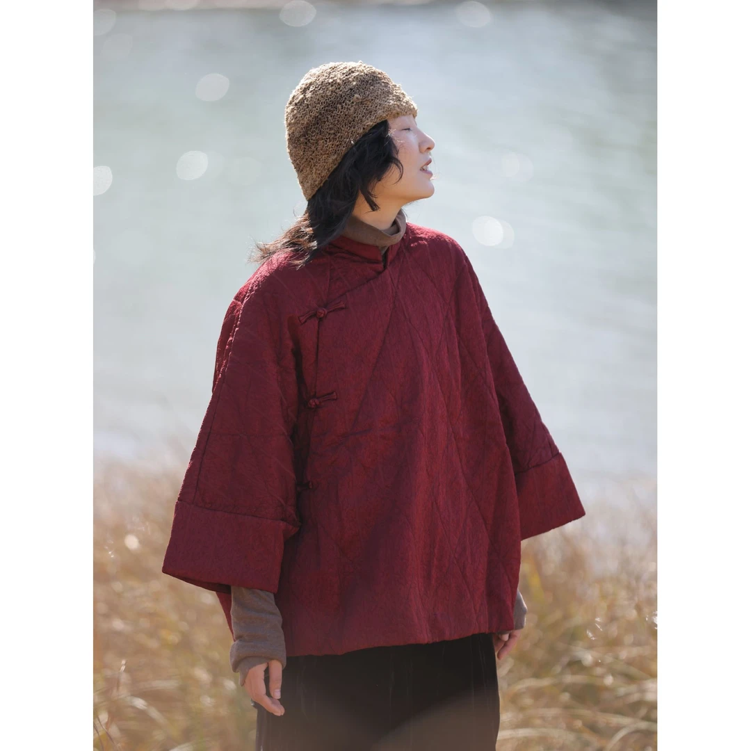 西子分享 6996 古蘭木 国风 中式 亚麻 【棉衣】