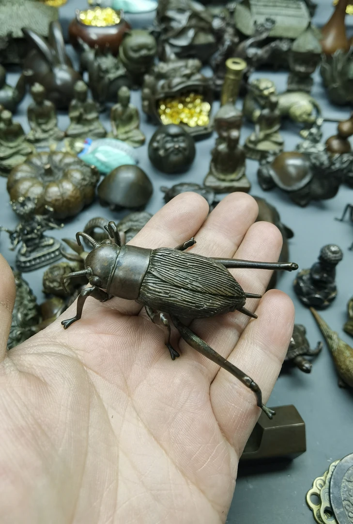 精美铜器小摆件蛐蛐
