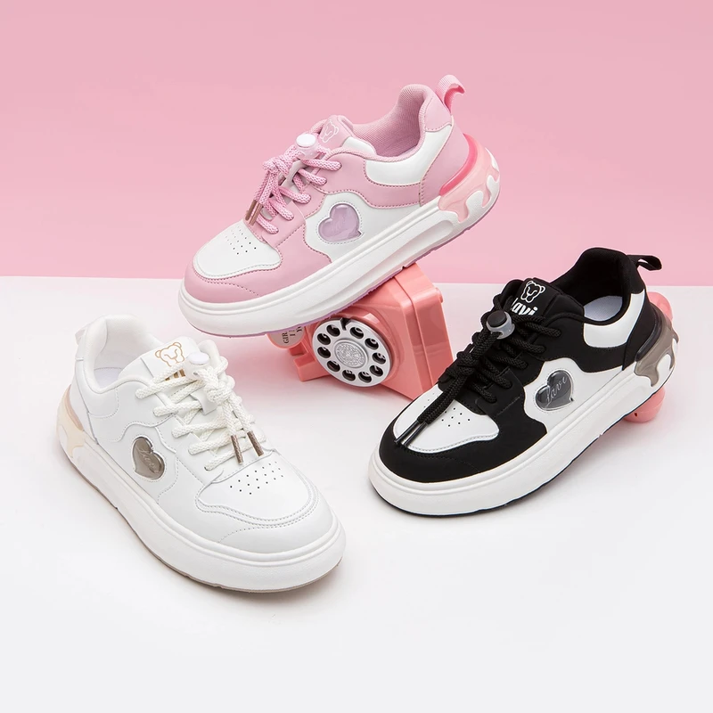 LAVI亲子鞋厚底德迅鞋春季新款潮流小白鞋学生校园休闲板鞋2727