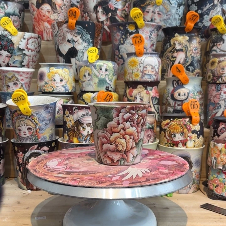 景德镇手绘花盆陶瓷10/11