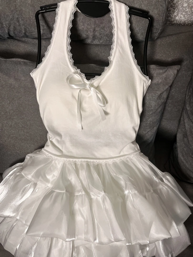 【洛洛服饰】主播同款纯欲少女小白花套装裙