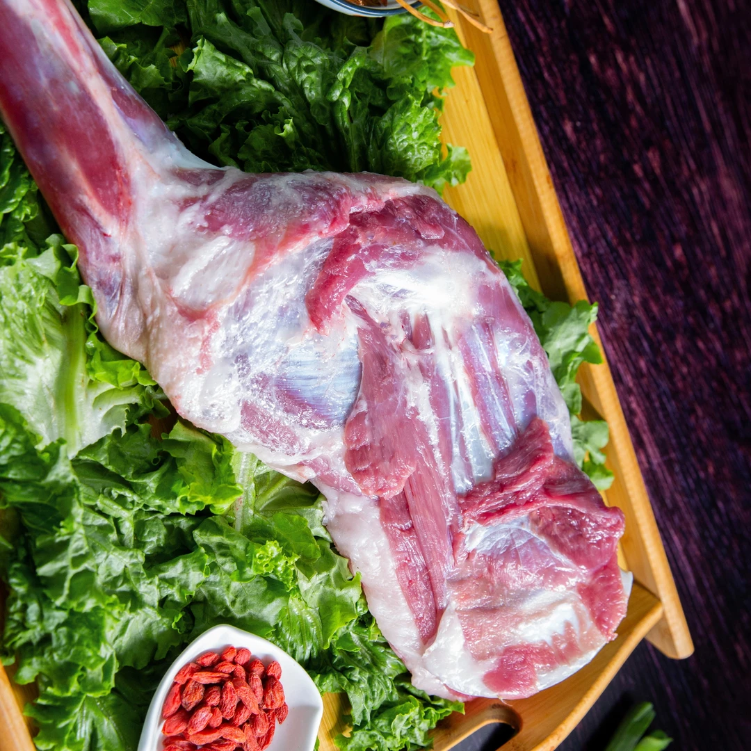 正宗宁夏滩羊羊前腿3斤(新鲜琵琶腿)烧烤精品羊肉