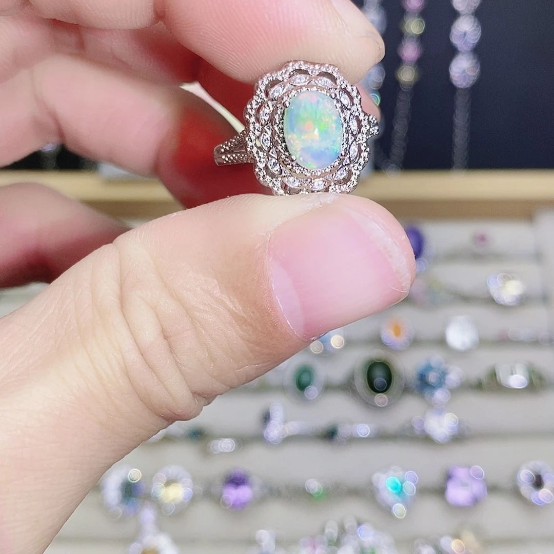 未镶嵌欧泊戒指588