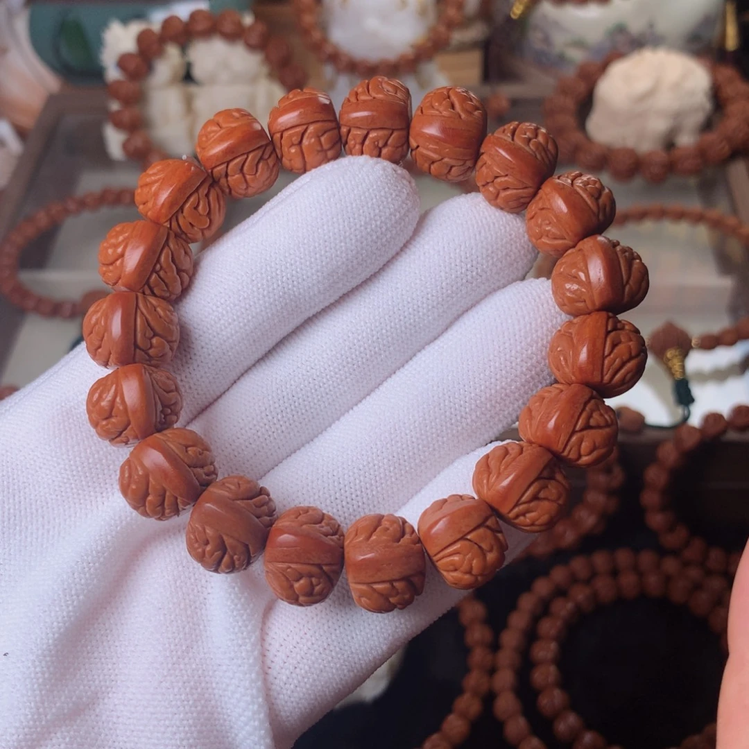 吊坠桃核荔枝手串15