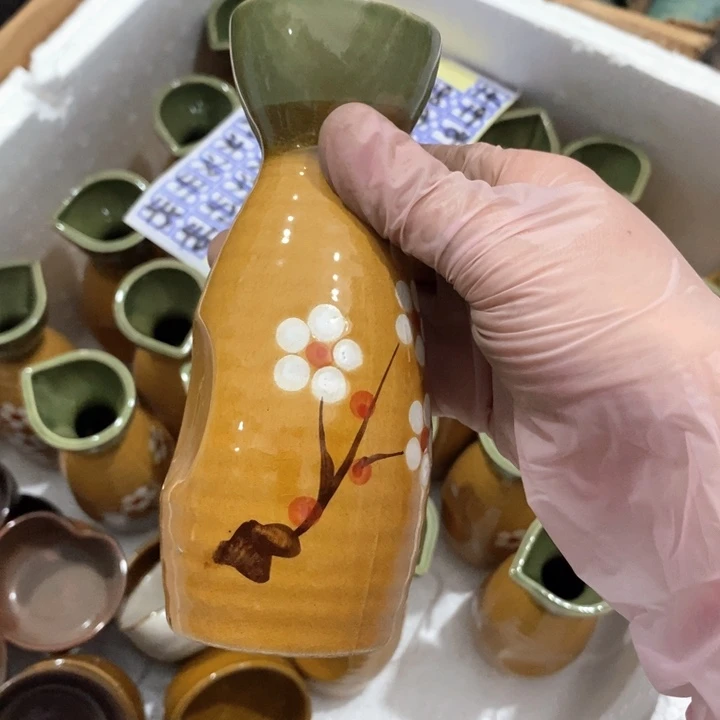 瓷片五厂手绘温酒壶微瑕疵