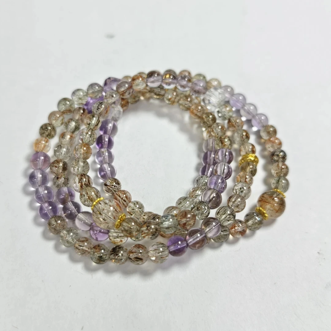 【书记甄选】天然原创黑金超七双圈手链 多样性发一件 约5mm 7683CT