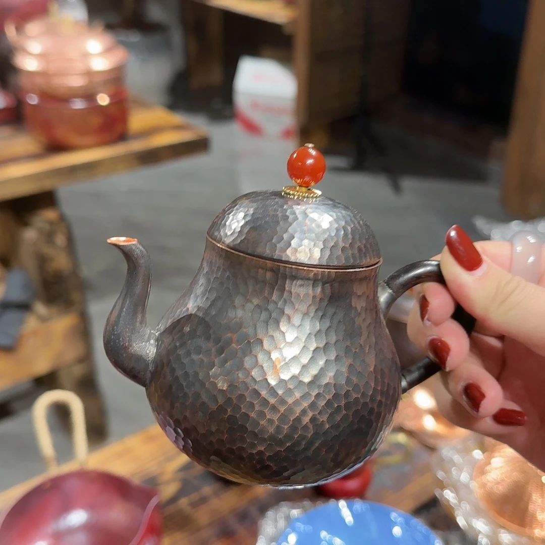 紫铜手工制作泡茶壶
