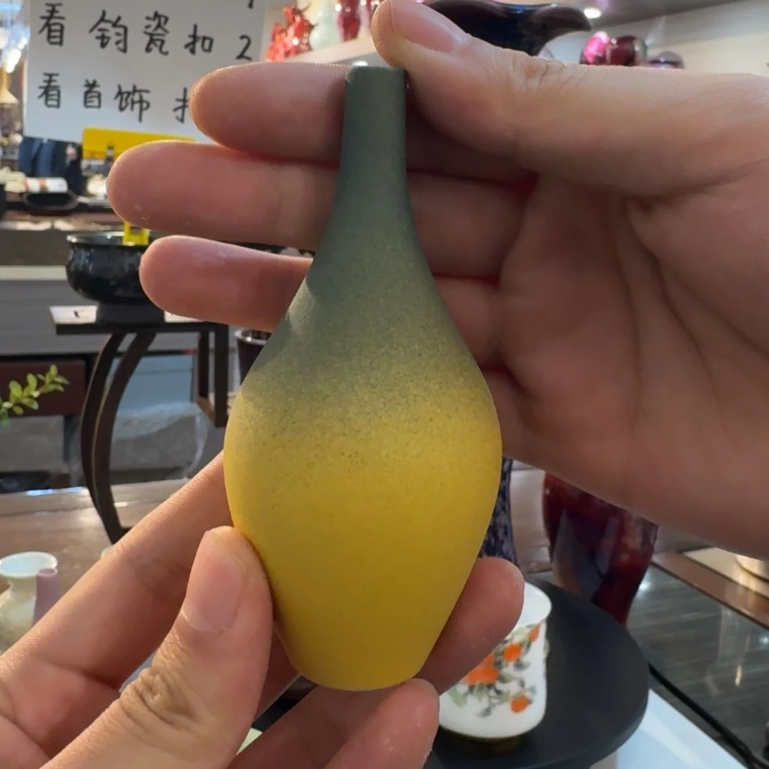 瓷片陶瓷小花瓶摆件