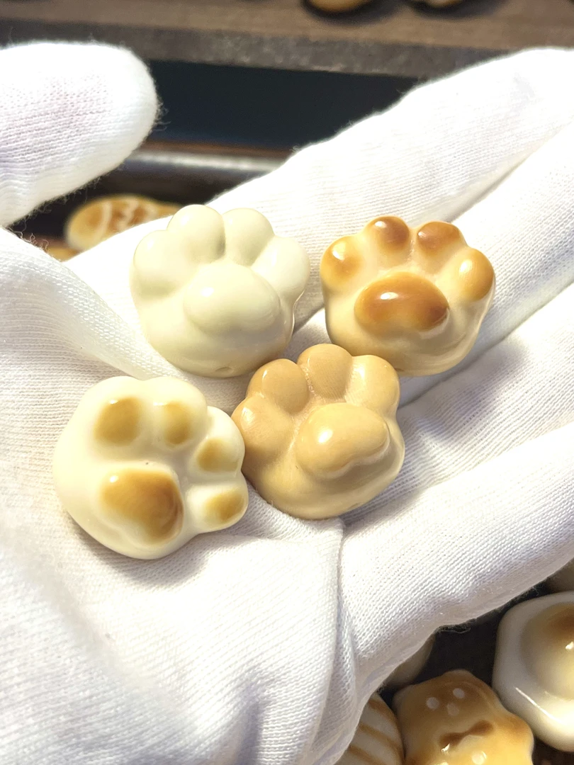 碳烤雕刻牙果可爱猫爪动物系全品挂件配饰