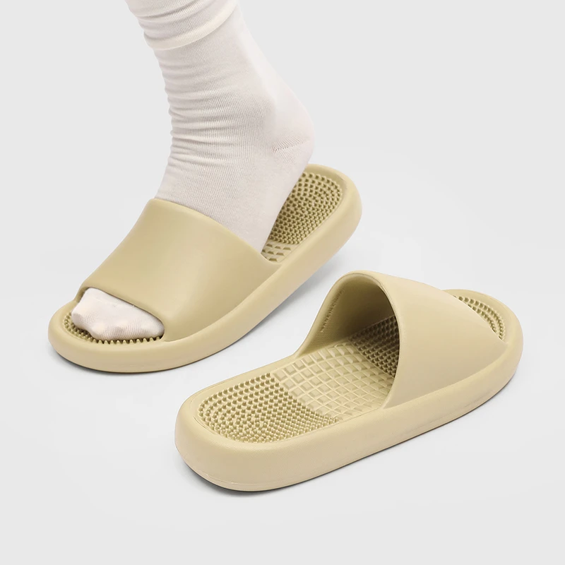 女士拖鞋室内家居厚底按摩足底穴位防滑软底轻便静音洗澡eva凉拖