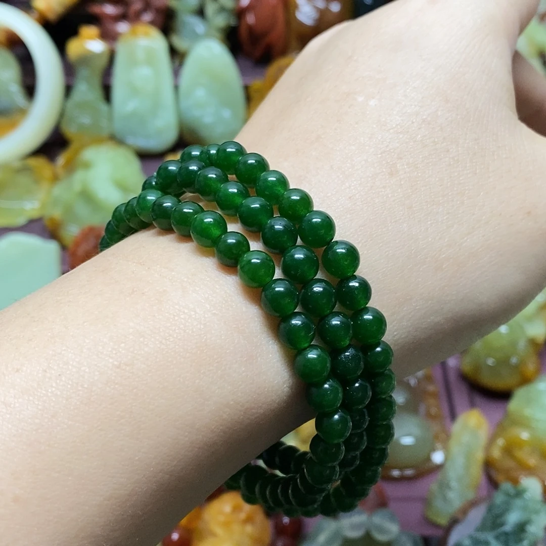 蛇纹石玉未镶嵌手链