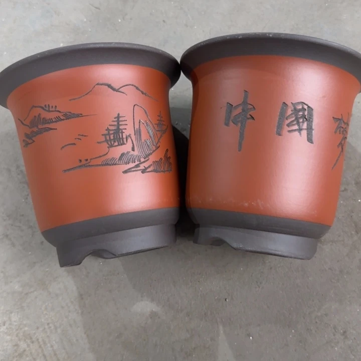 紫砂紫砂花盆破损补发高度20口径20俩只