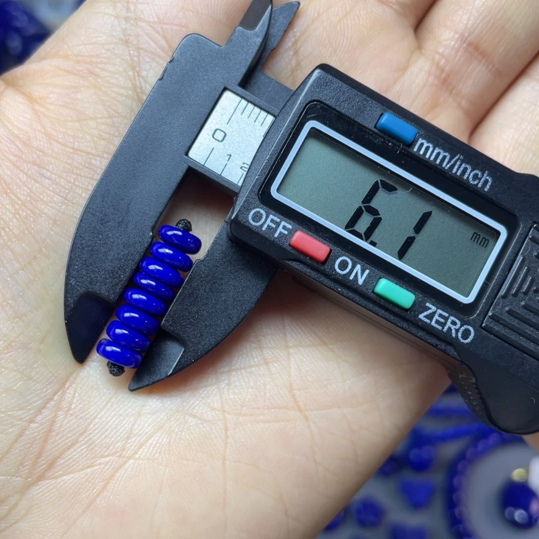 青金石未镶嵌6mm隔片配饰