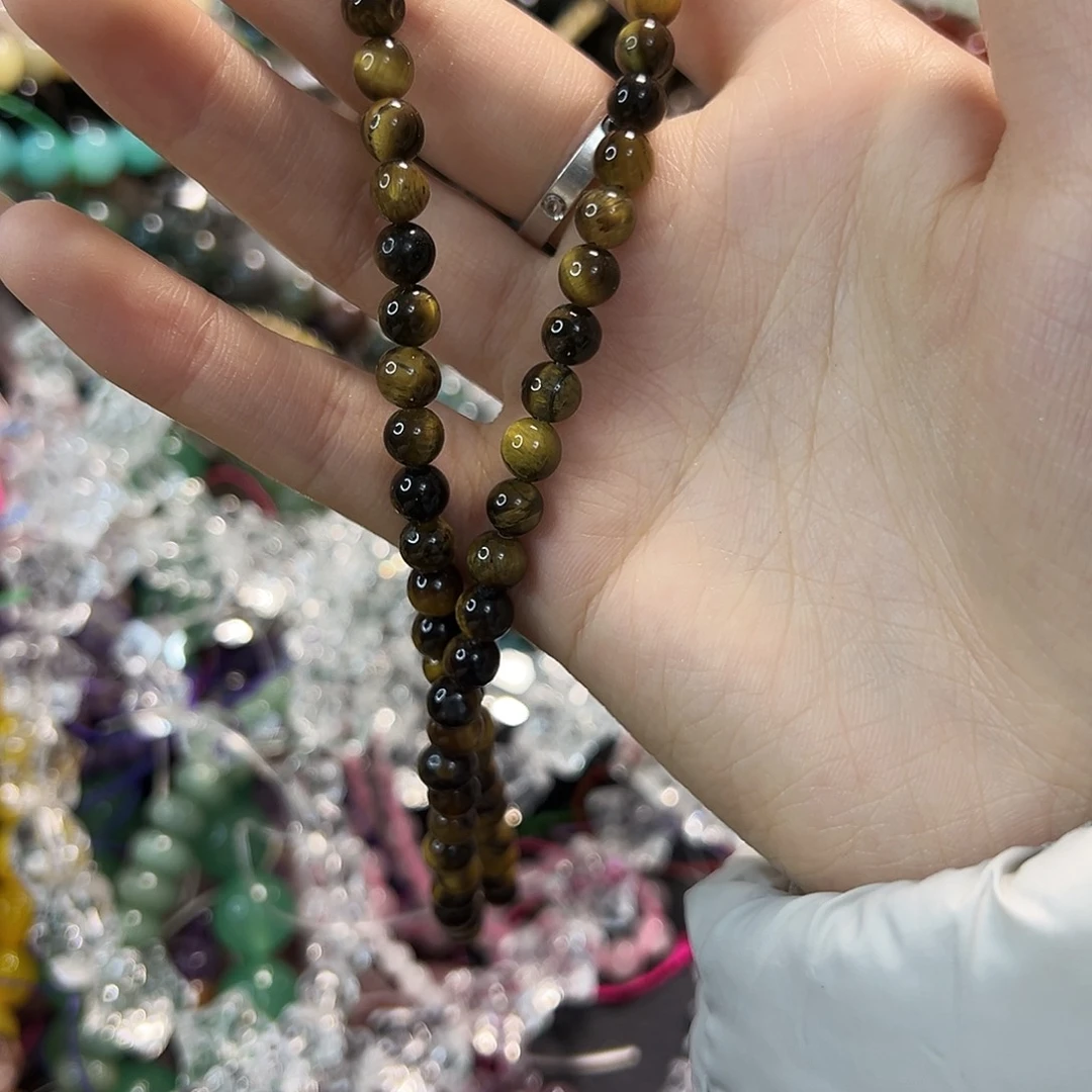玛瑙/玉髓合金珠宝半成品虎眼卡6一条