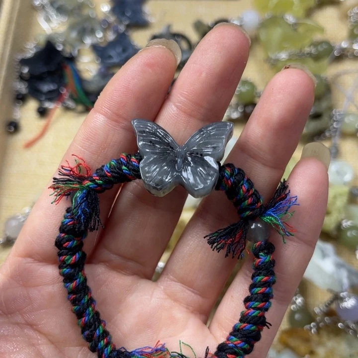 蛇纹石玉合金颈饰