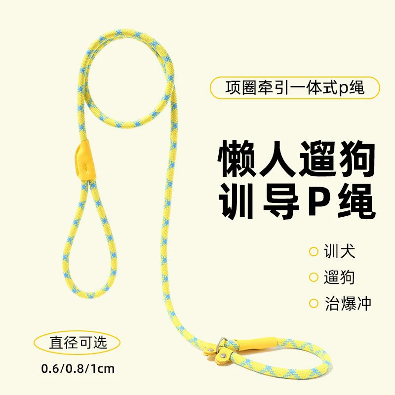狗狗牵引绳p绳p链遛狗绳子狗绳防爆冲链子小中大型犬外出遛狗好物
