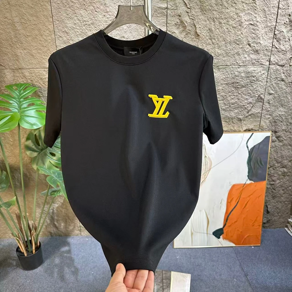 男士高级感短袖T恤男孩潮流衣服重磅t恤男男士t恤短袖2025新款