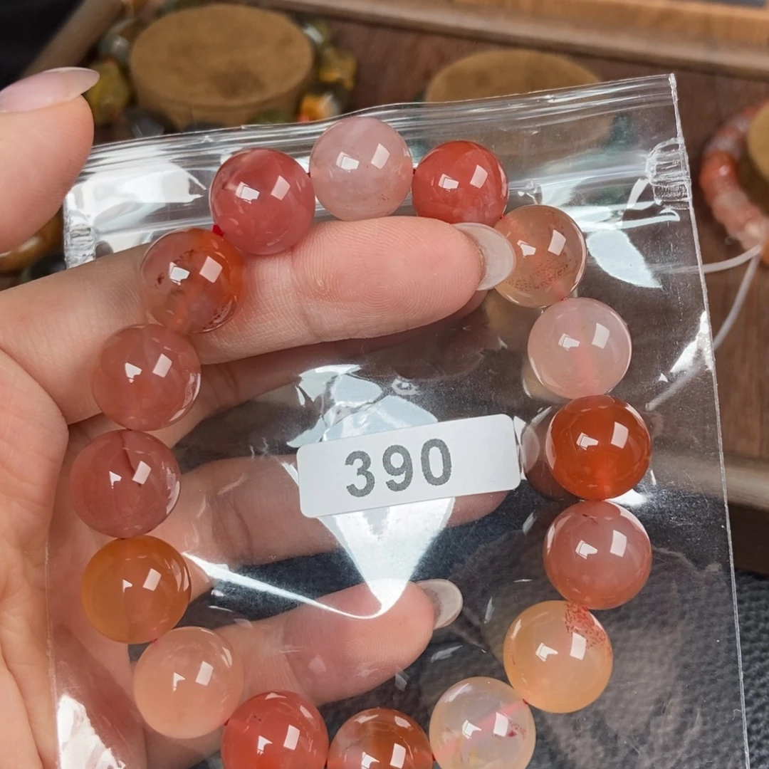 南红玛瑙未镶嵌手链卡13.2