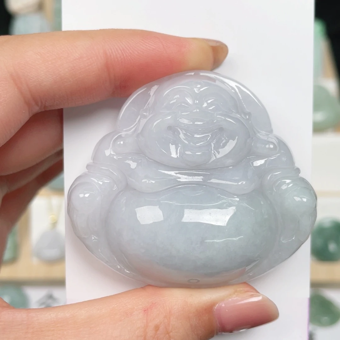 翡翠未镶嵌颈饰佛公