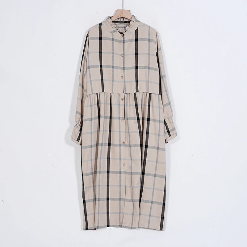 【蓉哥出品】色织棉麻袍子8387