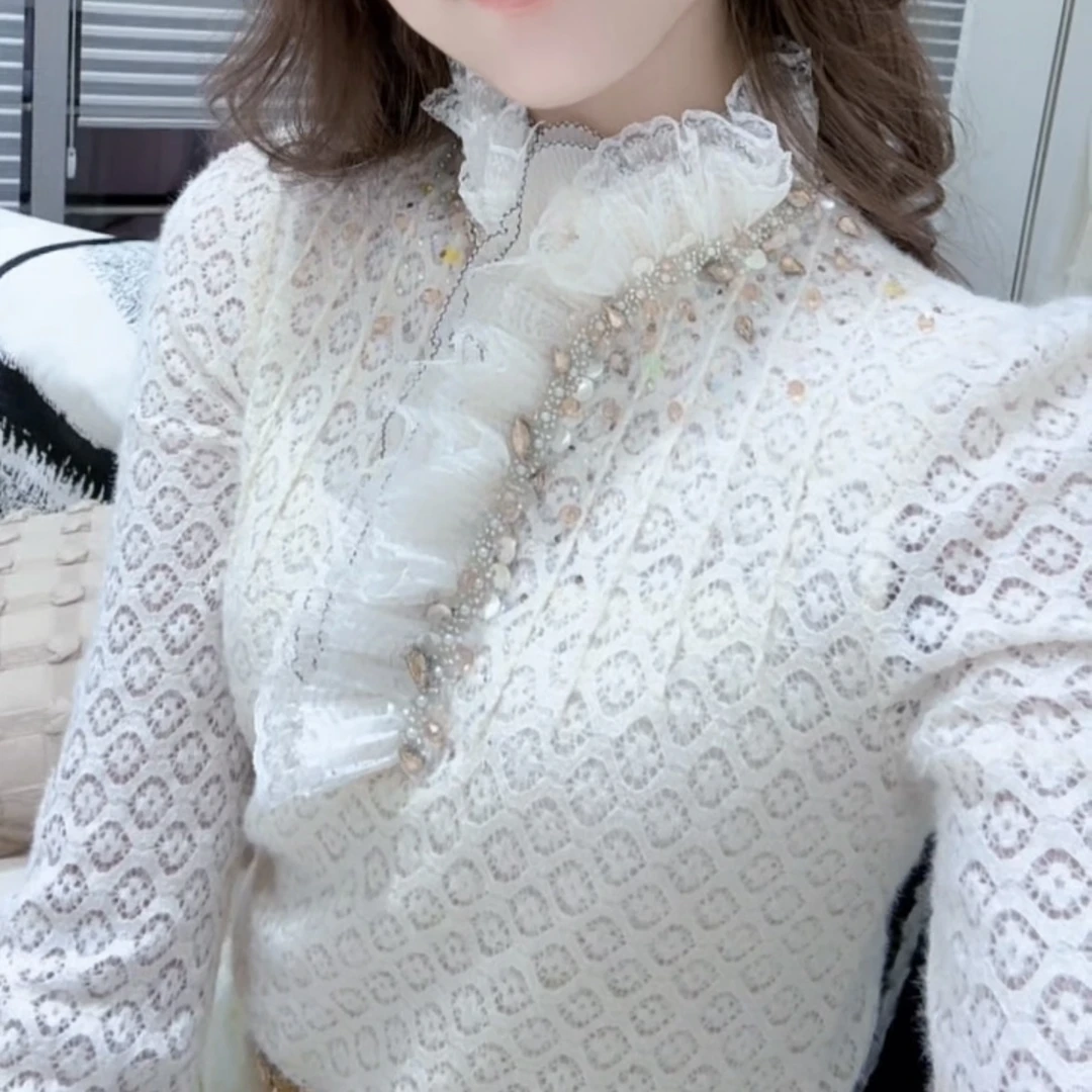 SEJI/瑟纪【宫廷仙子】法式重工气质时尚修身上衣