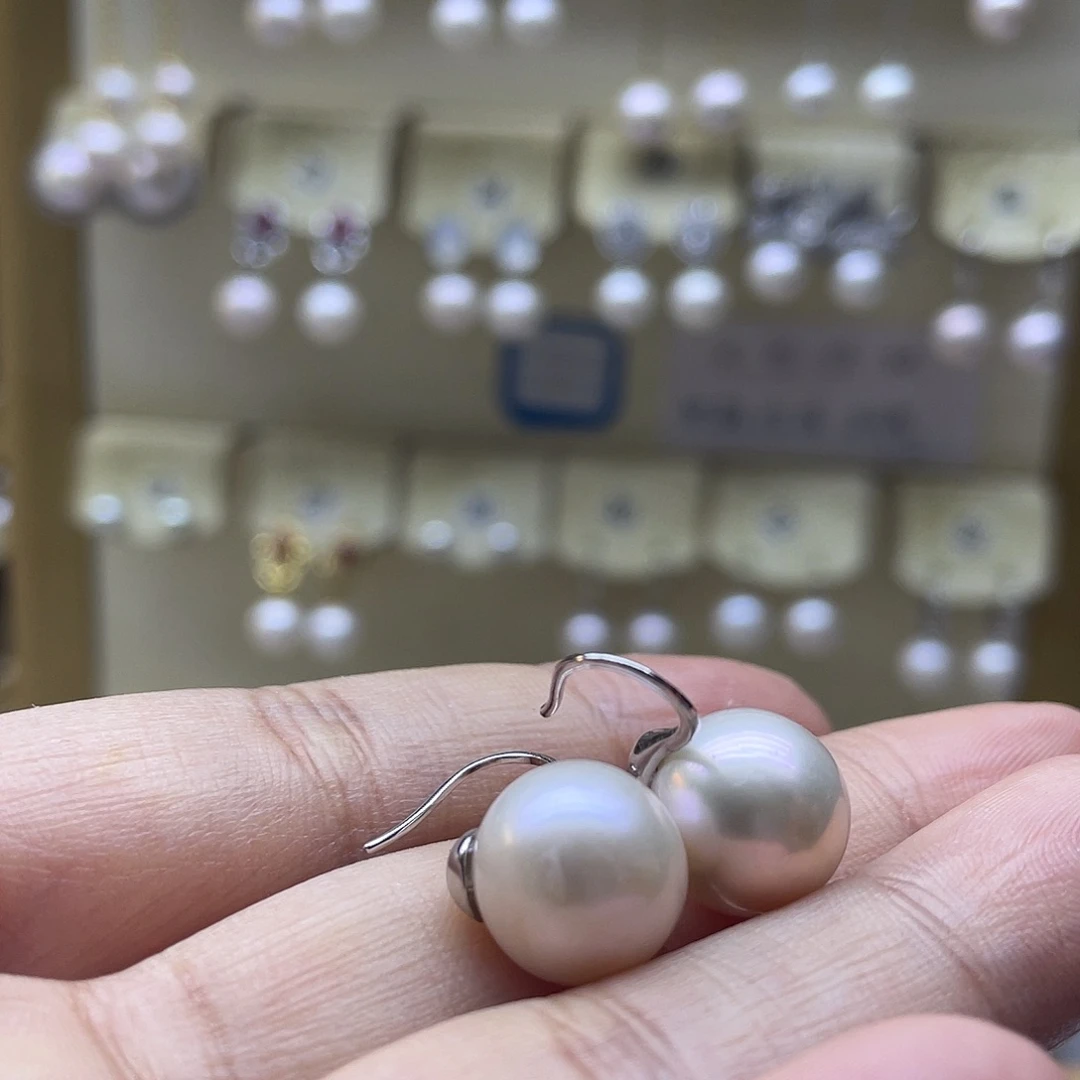 耳饰淡水珍珠银S925镶嵌