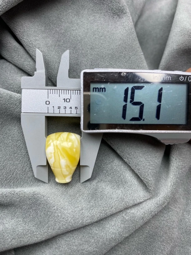 原矿虎皮纹妖花蜜蜡三通15mm精品珠宝文玩