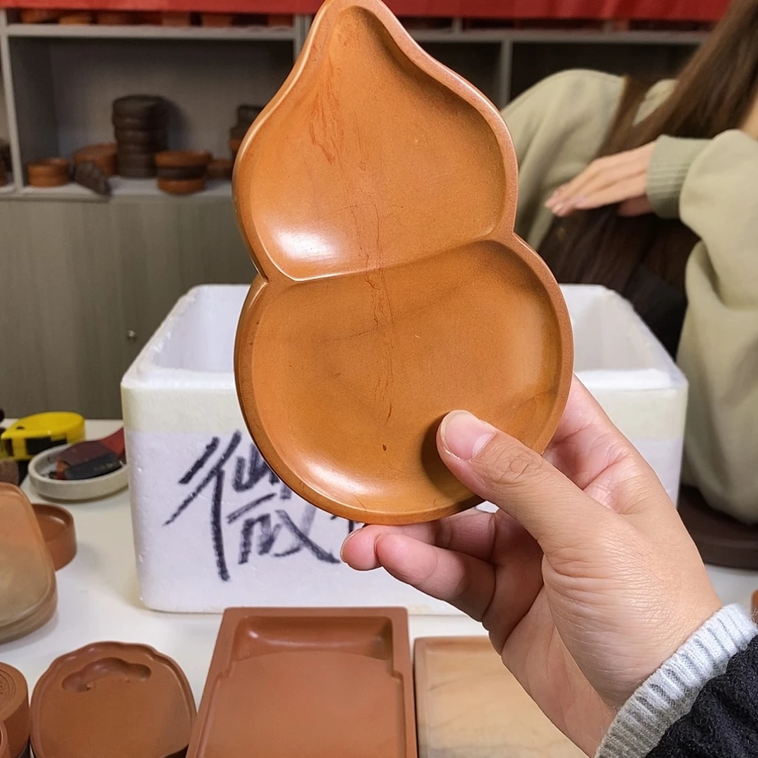 高窑位葫芦微瑕澄泥砚