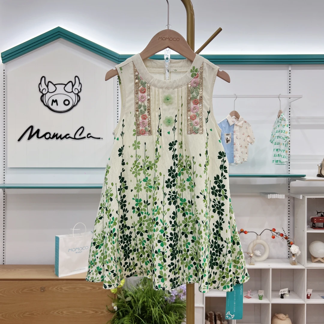MOMOCO女童夏季甜美洋气森林假日洋气连衣裙77630470370