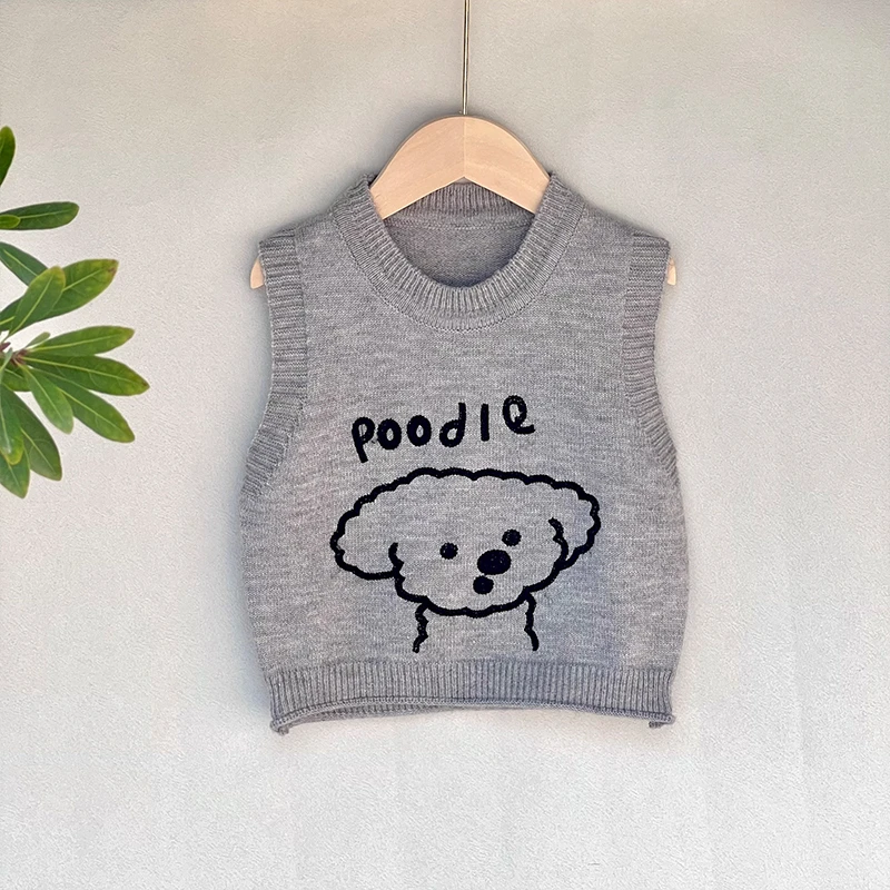 儿童马甲春秋款男童外穿针织衫宝宝春季套头毛衣背心婴儿春装洋气