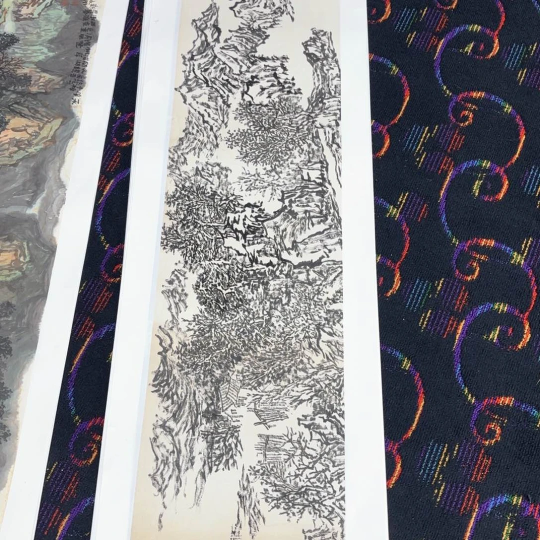 国画s**.许永周四尺对开童