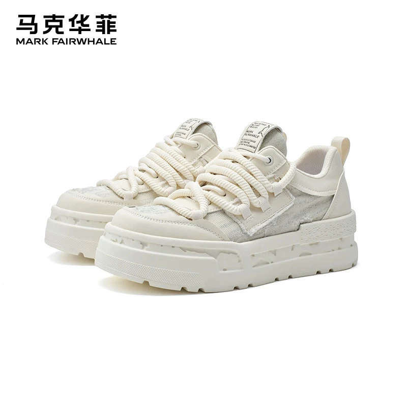 马克华菲男鞋2025新款春夏季鞋子男款厚底增高小白鞋休闲鞋板鞋男